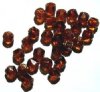 30 8mm Triangle Faceted Topaz with Antique Gold Coated Ends
